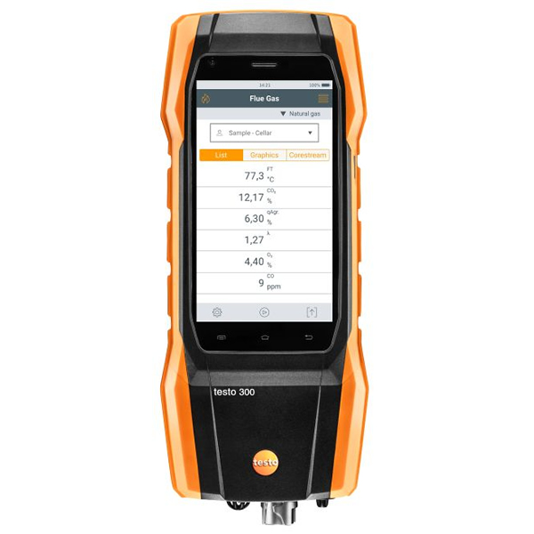 Testo 300 kit with printer flue gas analyzer